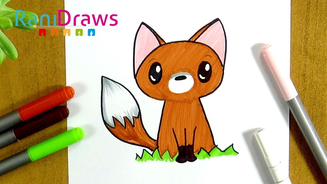 How to draw a cute FOX - Step by step - thptnganamst.edu.vn
