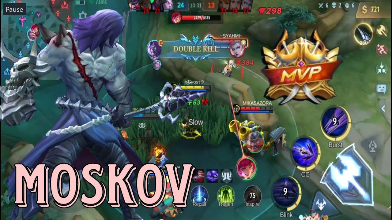 Moskov MVP Gameplay | New Build & emblem set 2023 | Mobile legends ...