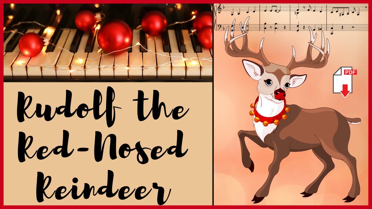 How to play “Rudolf the Red-Nosed Reindeer” - Easy & Advanced Piano Tutorial (Swing Blues)