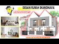 DESAIN RUMAH SKANDINAVIA 2 LANTAI || UKURAN 7x18 METER || EXCLUSIVE - COCOK UNTUK PERUMAHAN