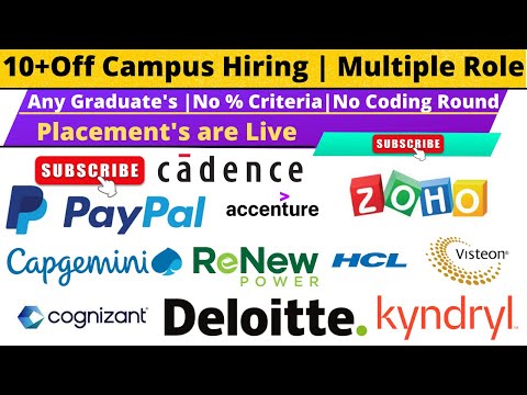 10+Off Campus Hiring | Any Graduates | No % Criteria | No Coding Round @Online Career Portal