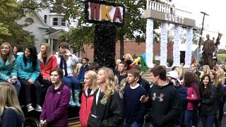MSU homecoming float in parade 10-19-13