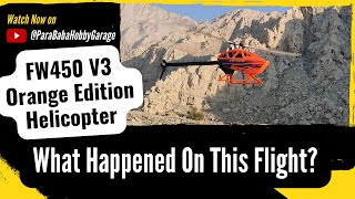 Orange Edition FlyWing FW450 V3 GPS RC Helicopter Short Flight Demo