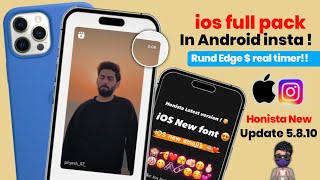 🍎 Full iOS INSTAGRAM On Android | iOS Emojis + Fonts + Round Edge Story On Android *NEW*