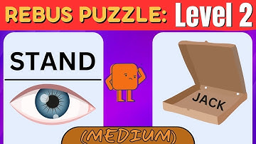 20 Rebus Puzzles - Level 2 (MEDIUM) ¦ Will You Struggle?!  ¦ Ding Bats/Quiz/Questions/Riddle/IQ