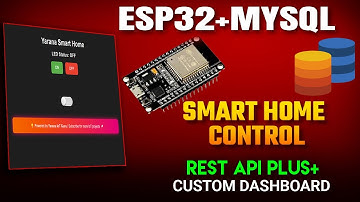 ESP32 Smart Home: Control LED Lighting via MySQL Database, REST API, and Custom Web Dashboard