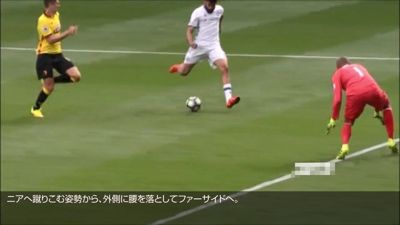ジエゴ コスタ シュート技術 ニアへ蹴りこむ姿勢から外側に腰を落としてファーサイドへ サッカー技術 戦術動画データベース ジエゴ コスタ シュート技術 ニアへ蹴りこむ姿勢から外側に腰を落としてファーサイドへ サッカー技術 戦術動画データベース
