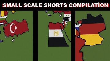 Minecraft Small Scale World Flag Map Shorts Compilation