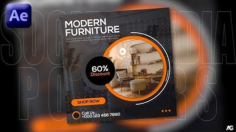 After Effects Beginner Tutorial - Social Media Poster Design - No Plugins