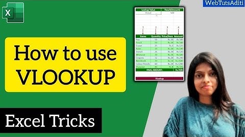 Vlookup in Excel | Vertical lookup | Excel Tricks #vlookup #excel #webtutsaditi #vlookupinexcel