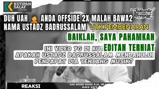 blunder lagi. jangan lamis ust Adi Hidayat, mbog apa adanya pada yg di ucapkan ustadz Badrussalam.