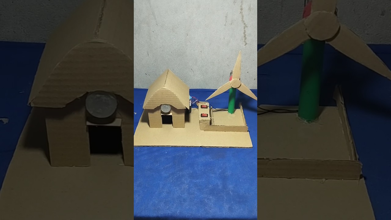 Wind Turbine Working Model🗼 School Science project