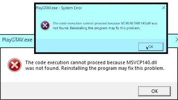 How to fix VCRUNTIME140.dll and MSVCP140.dll errors in GTA 5 | TFAROTGaming