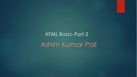 Web design basic ::HTML(part2)