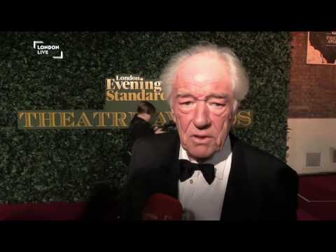 Sir Michael Gambon on the red carpet at the Evening Standard Theatre Awards 2016