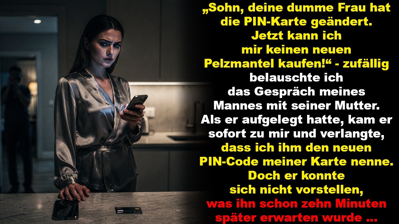 „Sohn, deine Frau hat den PIN geändert, ich kann keinen Mantel kaufen“, sagte die Schwiegermutter …