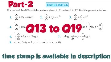 Ex 9.6 class 12 maths ncert Differential Equations Q13 to Q19