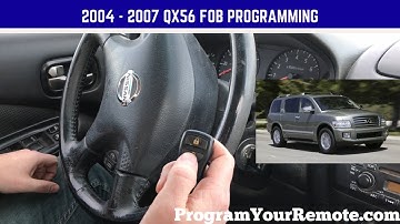 How to program a Infiniti QX56 remote key fob 2004 - 2007