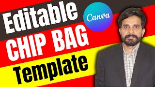 Editable Chip bag Template for Etsy SHOP | Etsy Digital products | Chip Bag template Canva