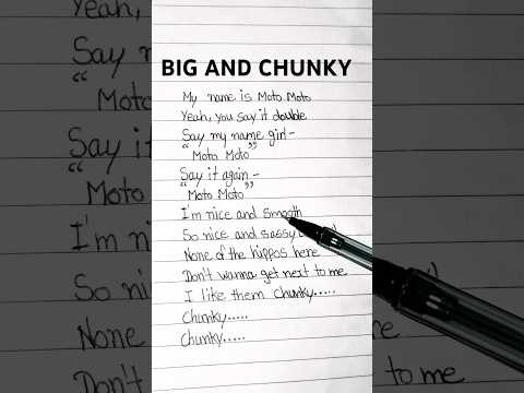 Big And Chunky Lyrics William Bigandchunky William Viral Lyrics Tiktok 