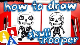 how to draw the skull trooper from fortnite