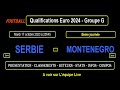 Serbie  montenegro  qualifications euro 2024 groupe g  football  8me journe  17102023