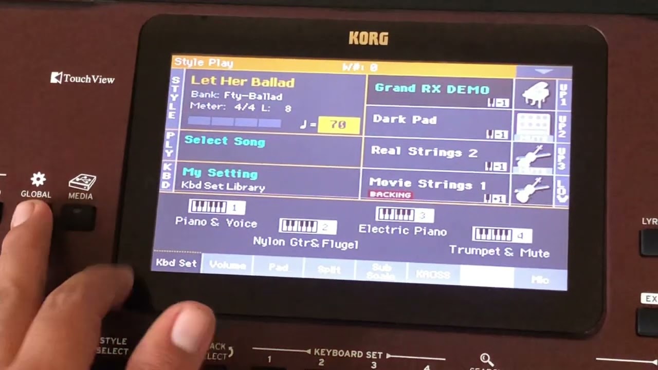 Activar fills de manera manual y automática (intermedios) Korg Pa 700