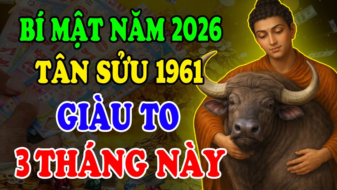 TRỜI PHẬT GỌI TÊN  4 THÁNG VÀNG PHÁT TÀI 2026 CHO TÂN SỬU 1961 LÀM ĐÂU THẮNG ĐÓ, TIỀN VỀ DỒN DẬP