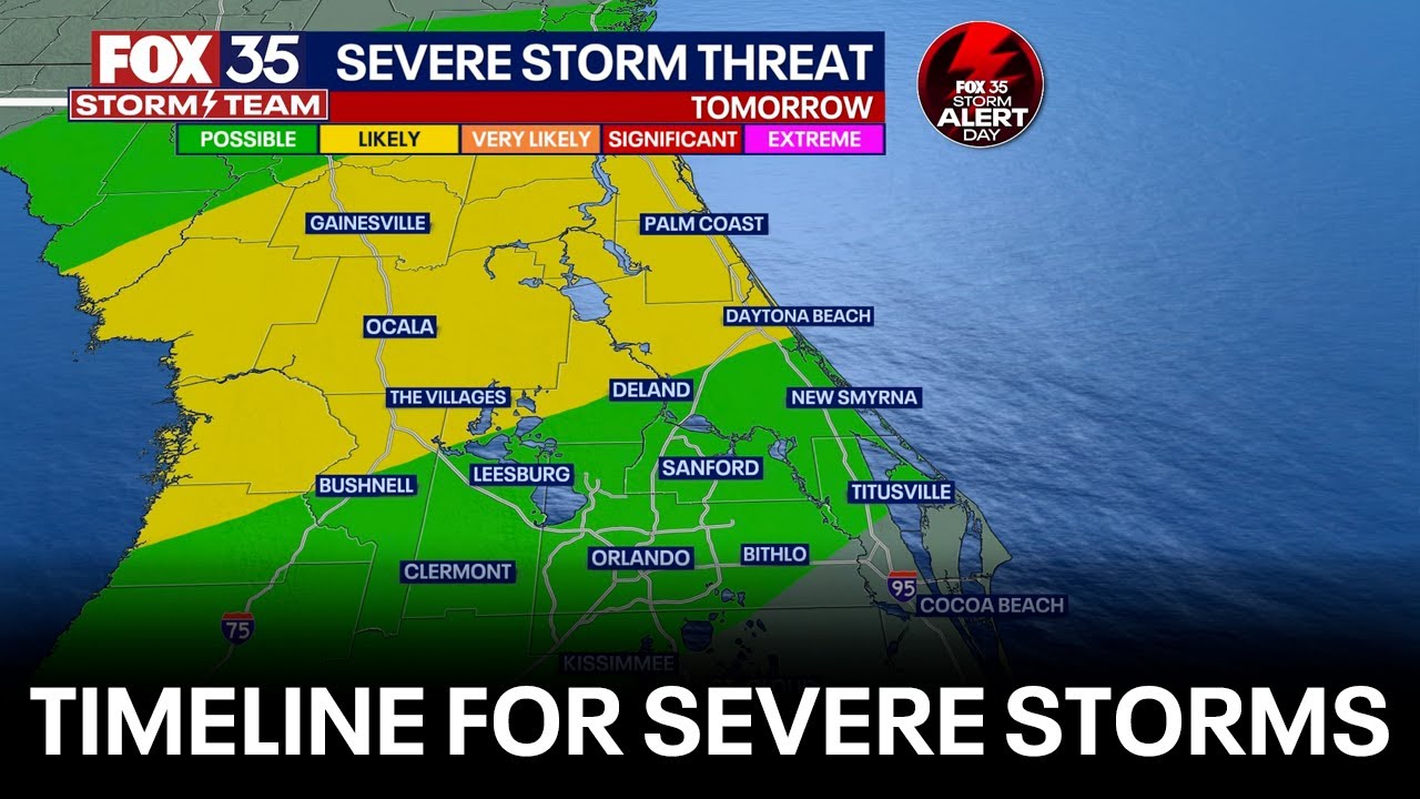 Rain and storms kick off Super Bowl weekend in Central Florida - YouTube