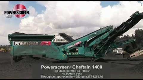 Powerscreen Chieftain 1400 & XH250 impactor processing coal in a South Africa mine site