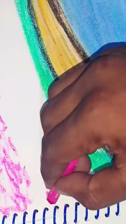 #viral#trending#Easiest way to draw a scenery🏞️#Beautiful🏞️ Nature#oil pastel colouring#Manvisa Arts