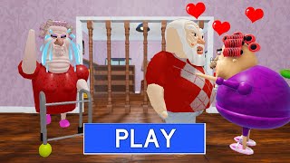 LOVE STORY | ANGRY GRANDPA FALL IN LOVE WITH EVIL GRANDMA! OBBY #roblox #obby