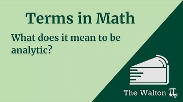 What does analytic mean?