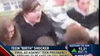 Shocking ad depicts teen giving birth