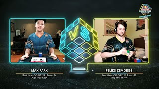 Feliks Zemdegs VS Max Park - RedBull Rubik&#39;s Cube World Cup [Finals]