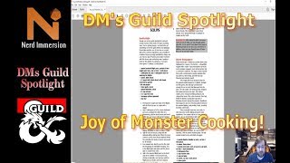 DM's Guild Review - Joy of Monster Cooking (D&D 5e) | Nerd Immersion
