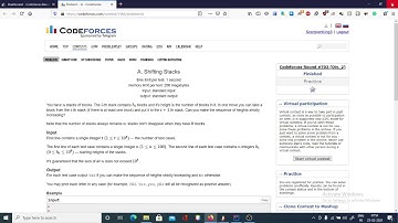 A | Shifting Stacks | Codeforces Round #703 (Div. 2)