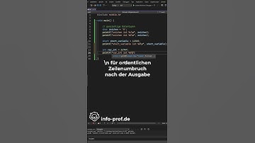 Variable für int in C anlegen und ausgeben