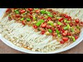 Enoki Mushroom in Garlic Sauce | Chines Style Enoki Mushroom  Recipe