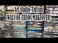 Art studio tidy up marker pen storage and wall of chaos makeover ep 2