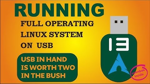 Running/installing FULL Linux operating system on a USB (Artix or Any distribution)