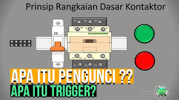 penjelasan rangkaian listrik dasar kontaktor ‼️ apa itu pengunci dan apa itu trigger pada kontaktor