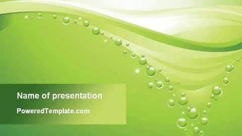 Green Bubbles PowerPoint Template by PoweredTemplate.com