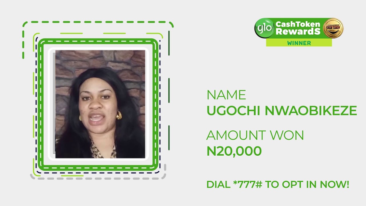 Glo CashToken Rewards N20,000 Winner