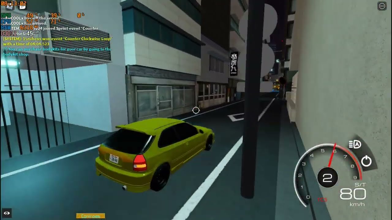 (9)Midnight Racing: Tokyo DEMO Honda Civic ER9 + Config das marchas ...