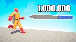 1.000.000 DAMAGE KNIFE vs UNITS - TABS | Totally Accurate Battle Simulator 2024