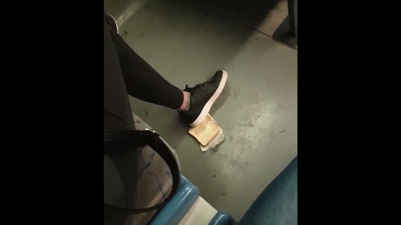 nike and bread trample in the train