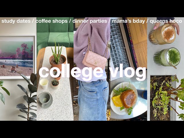 college vlog | chats, midterms, mama's bday & hoco class=