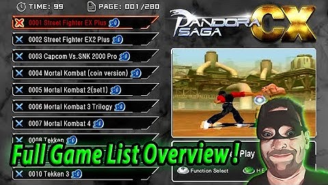 Pandora Saga CX - 2800 - 16gb - Full Game List