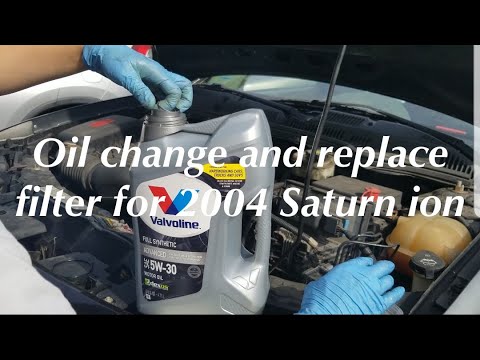 Oil change and replace filter for 2004 Saturn Ion - YouTube